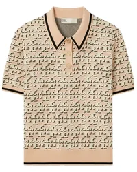 Tory Burch Poloshirt mit Monogramm-Jacquard Nude