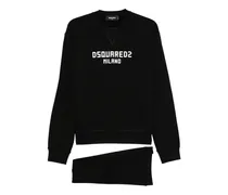 Jogginganzug mit Logo-Print - Schwarz