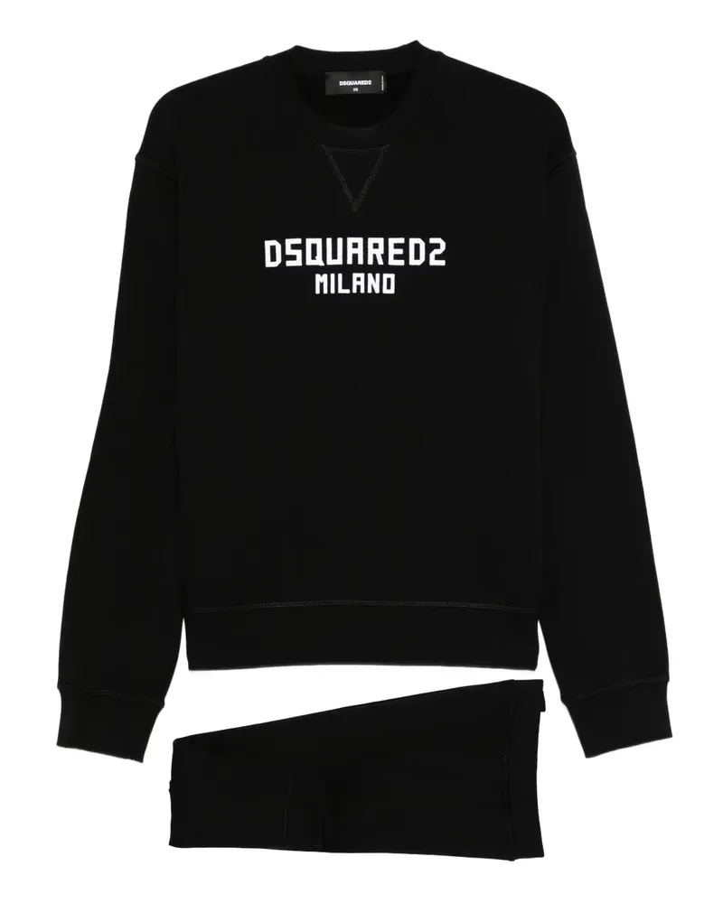 Dsquared2 Jogginganzug mit Logo-Print - Schwarz Schwarz