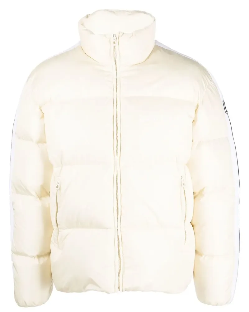 Palm Angels Gefütterte Jacke mit Logo - Nude Nude