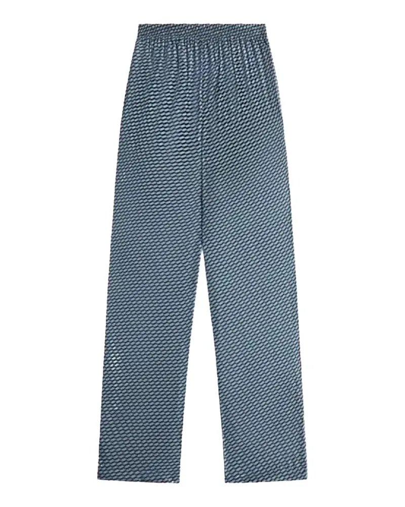 KITH Ida monogram silk trousers - Blau Blau