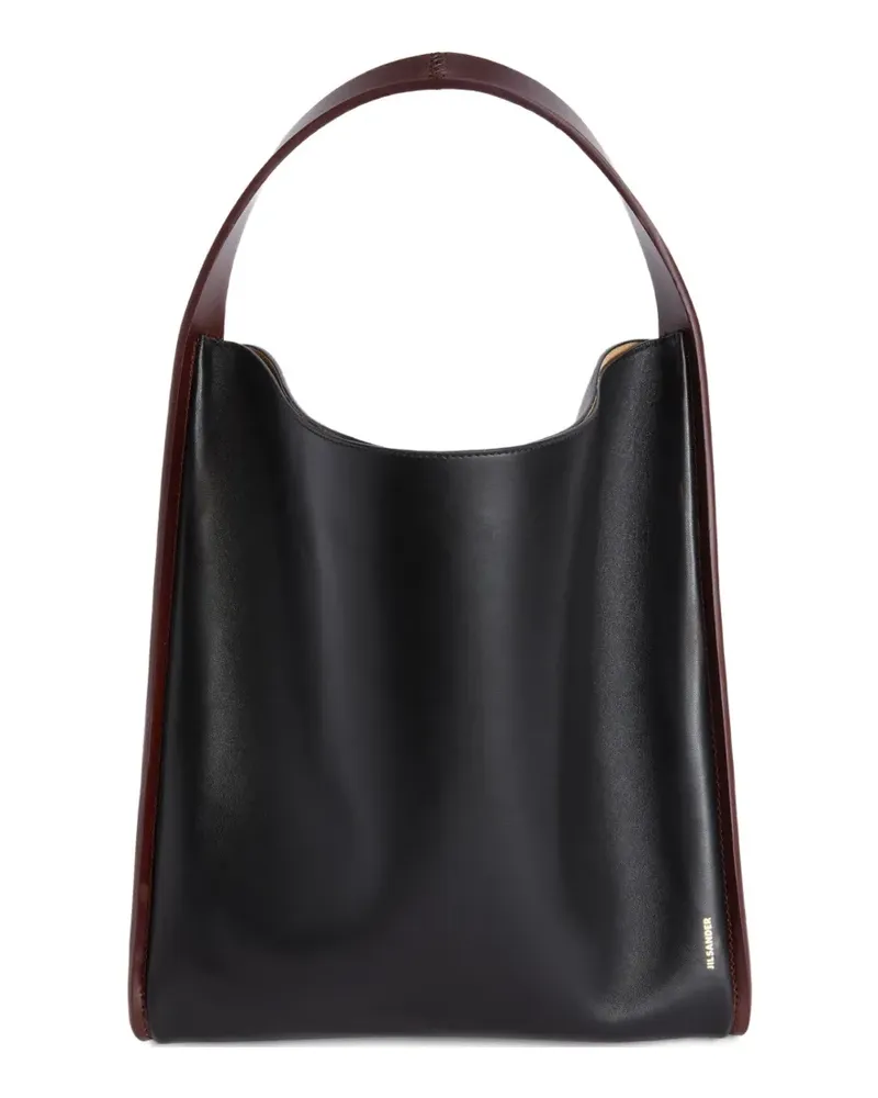 Jil Sander Pivot Schultertasche aus Leder - Schwarz Schwarz