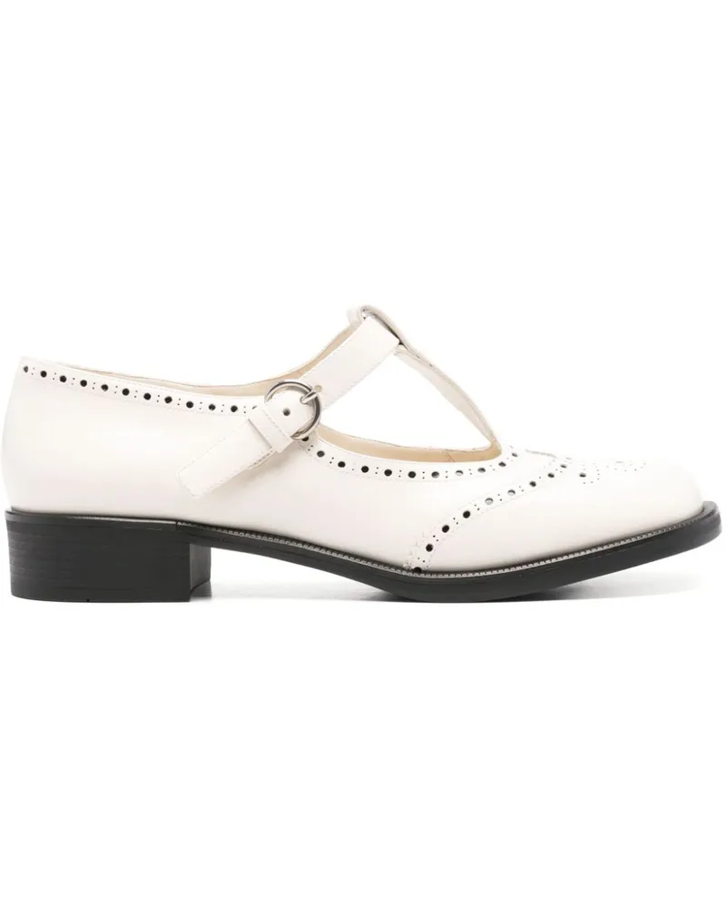 Miu Miu Loafer aus Leder 35mm - Weiß Weiß