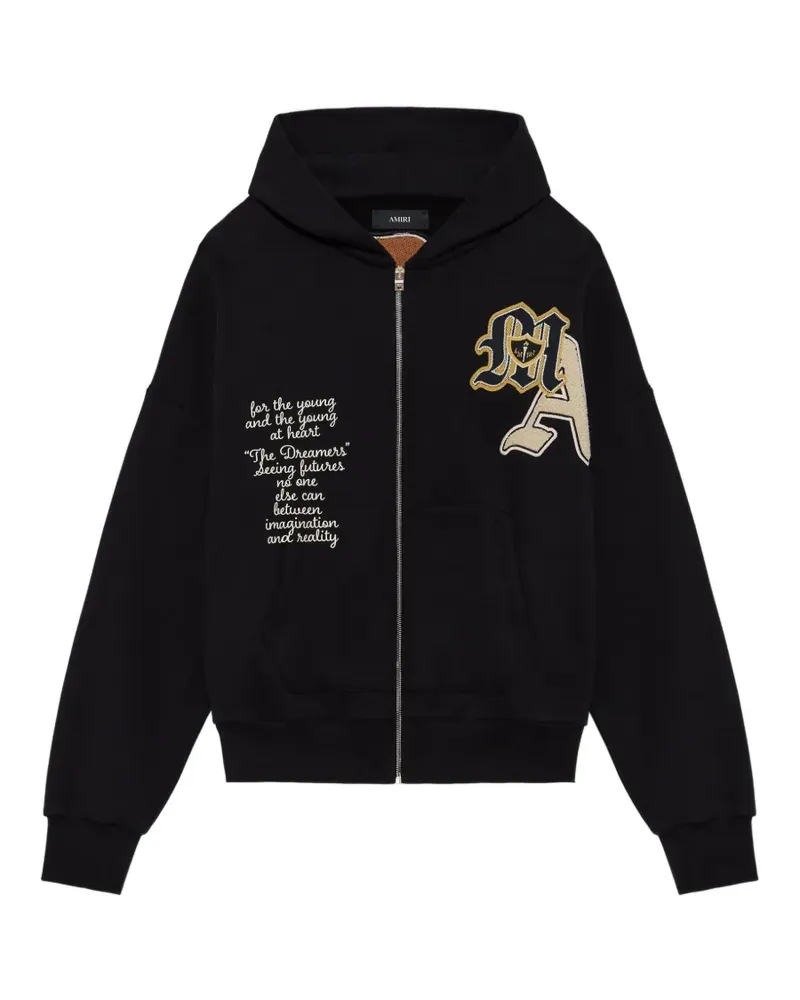 Amiri Hoodie mit Logo-Applikation - Schwarz Schwarz