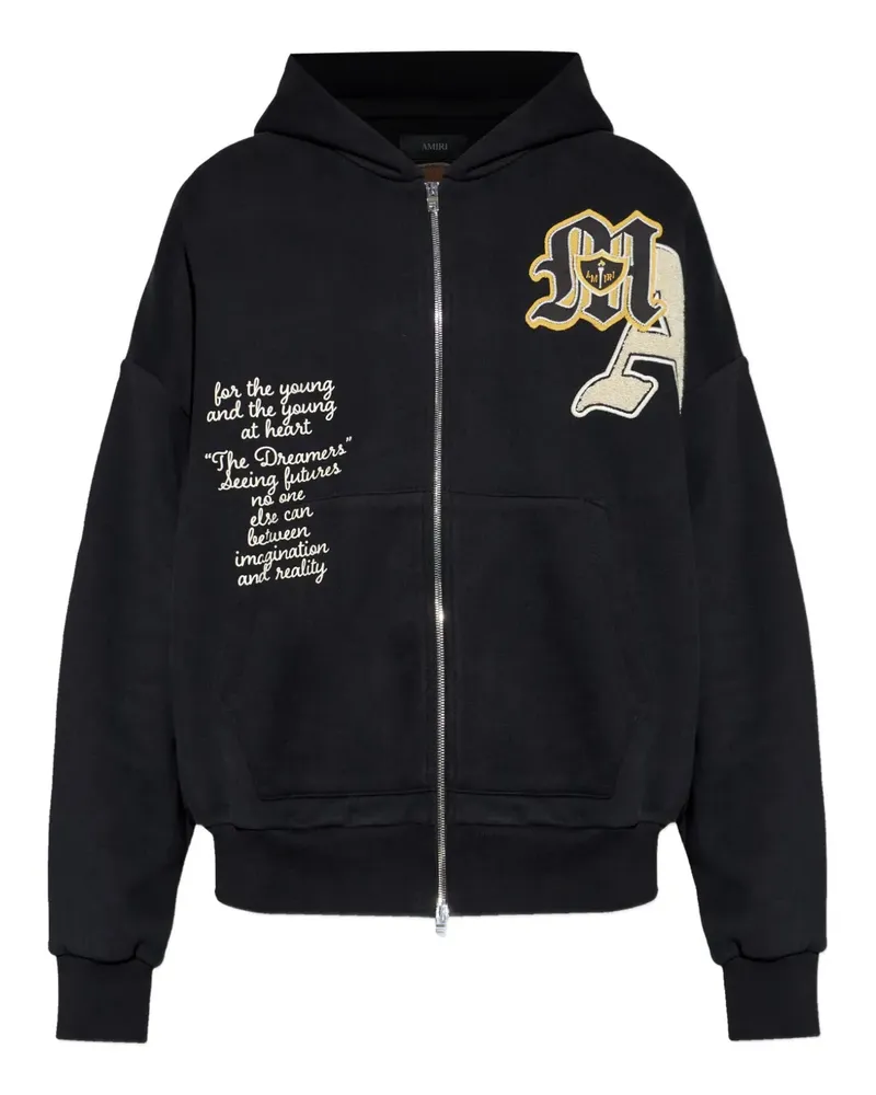 Amiri logo-appliqué full-zip hoodie - Schwarz Schwarz