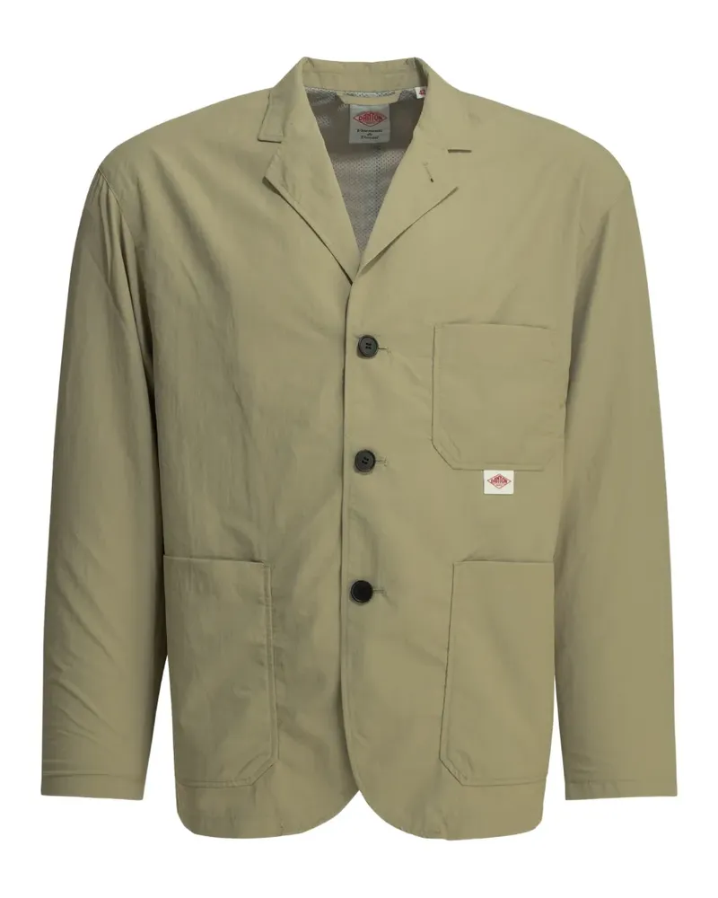 Danton Jacke mit Logo-Patch - Nude Nude
