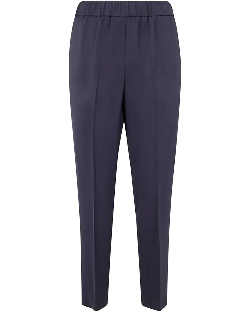 Peserico Hose mit Bundfalten - Blau Blau