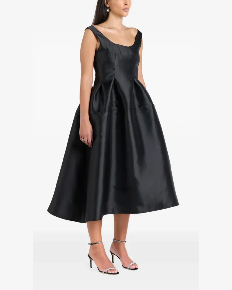 Marques ' Almeida Schulterfreies Midikleid mit Falten - Schwarz Schwarz