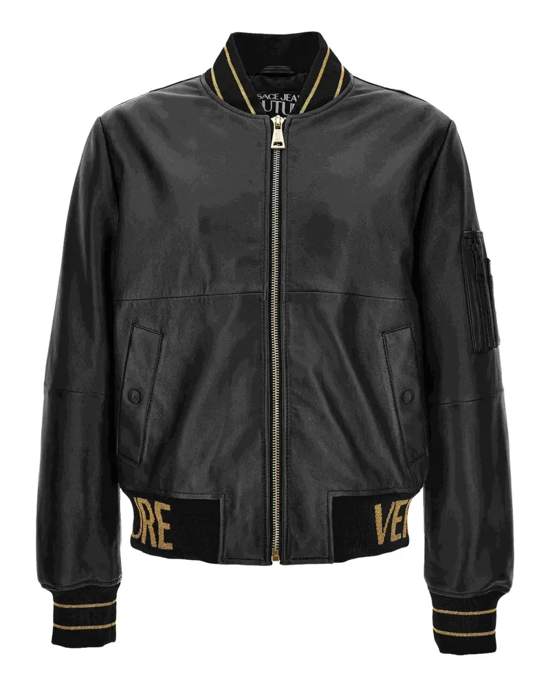 Versace Jeans Bomberjacke mit gerippten Details - Schwarz Schwarz