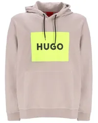 HUGO BOSS Hoodie mit Logo-Print Nude