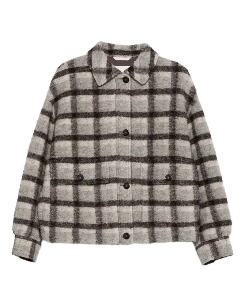 Marc O'Polo Jacke mit Karomuster - Grau Grau