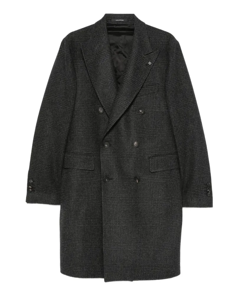 Tagliatore double-breasted check-pattern coat - Grau Grau