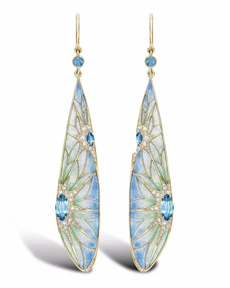 Pragnell 18kt Gelbgoldohrringe mit Diamanten Gold