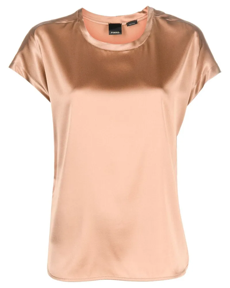 Pinko T-Shirt mit rundem Ausschnitt Nude