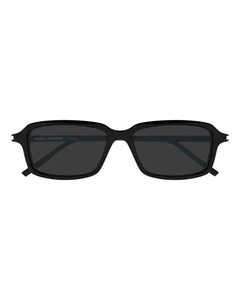 Saint Laurent Sonnenbrille mit eckigem Gestell - Schwarz Schwarz