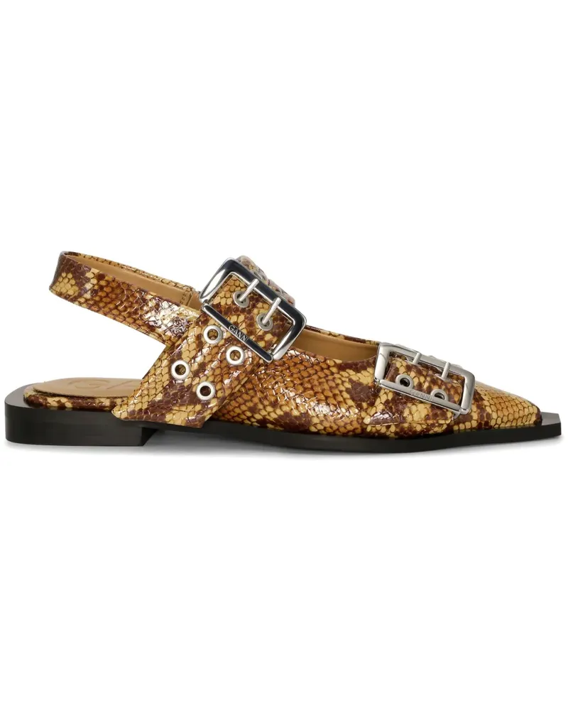 Ganni Feminine Ballerinas - Braun Braun