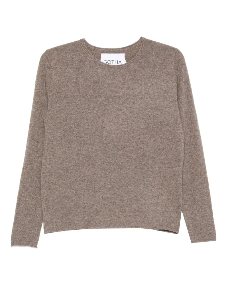 Gotha Pullover mit Rundhalsausschnitt - Braun Braun
