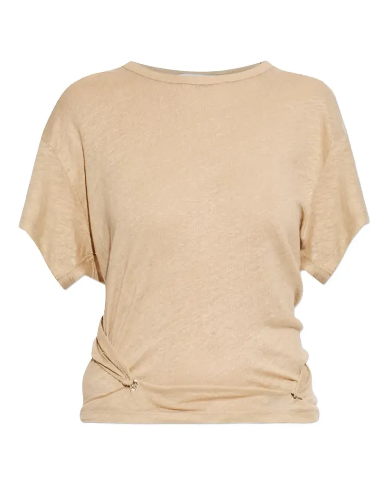 IRO Drapiertes T-Shirt - Nude Nude