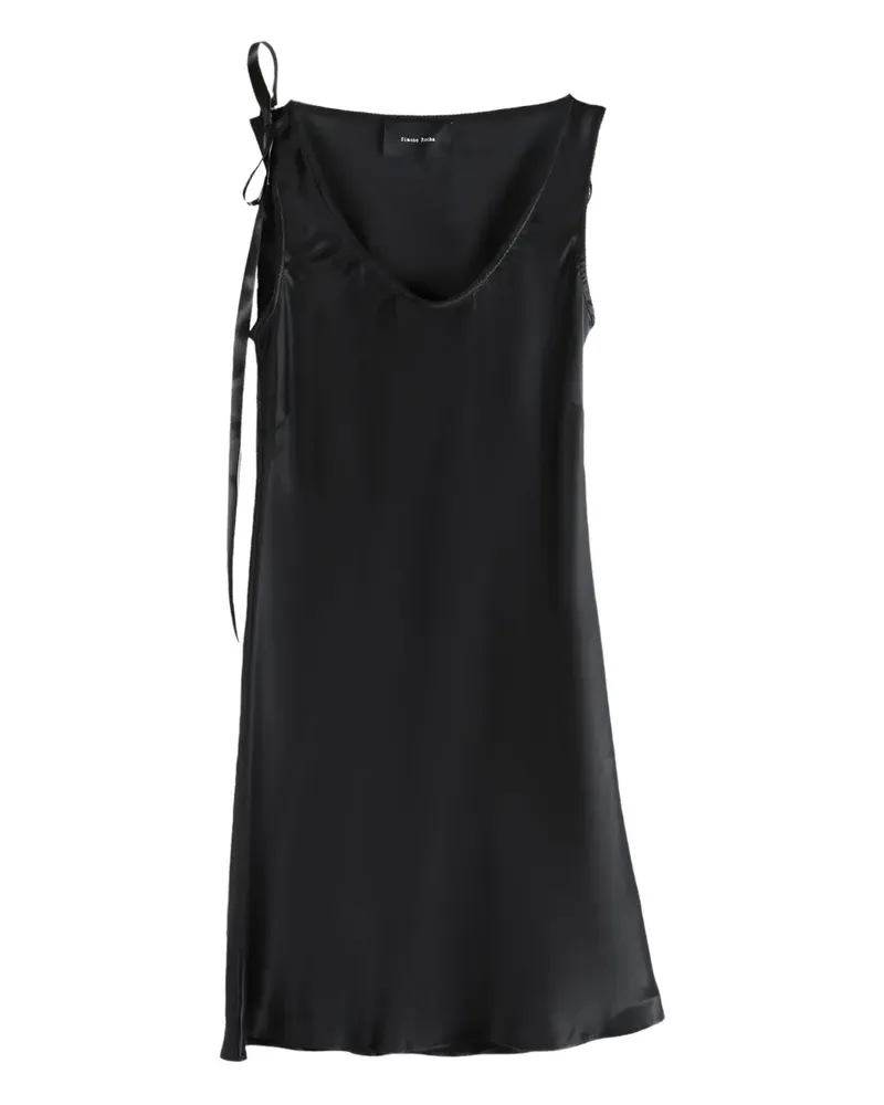 Simone Rocha tie-detail slip mini dress - Schwarz Schwarz