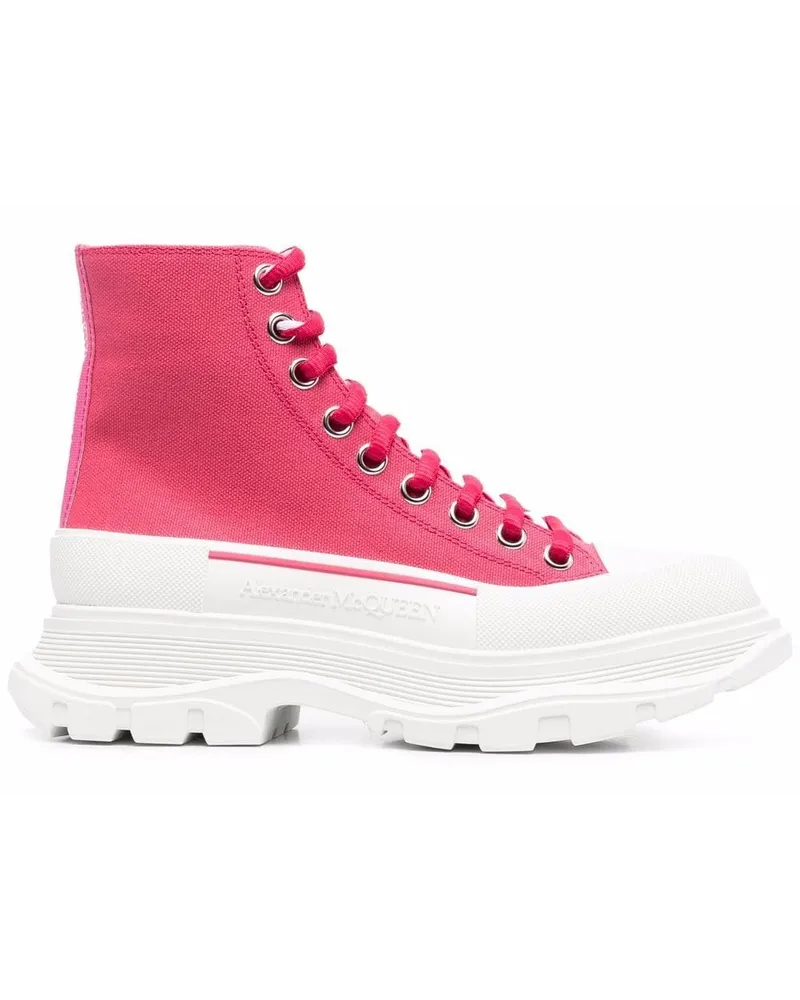 Alexander McQueen Tread Slick Stiefel - Rosa Rosa