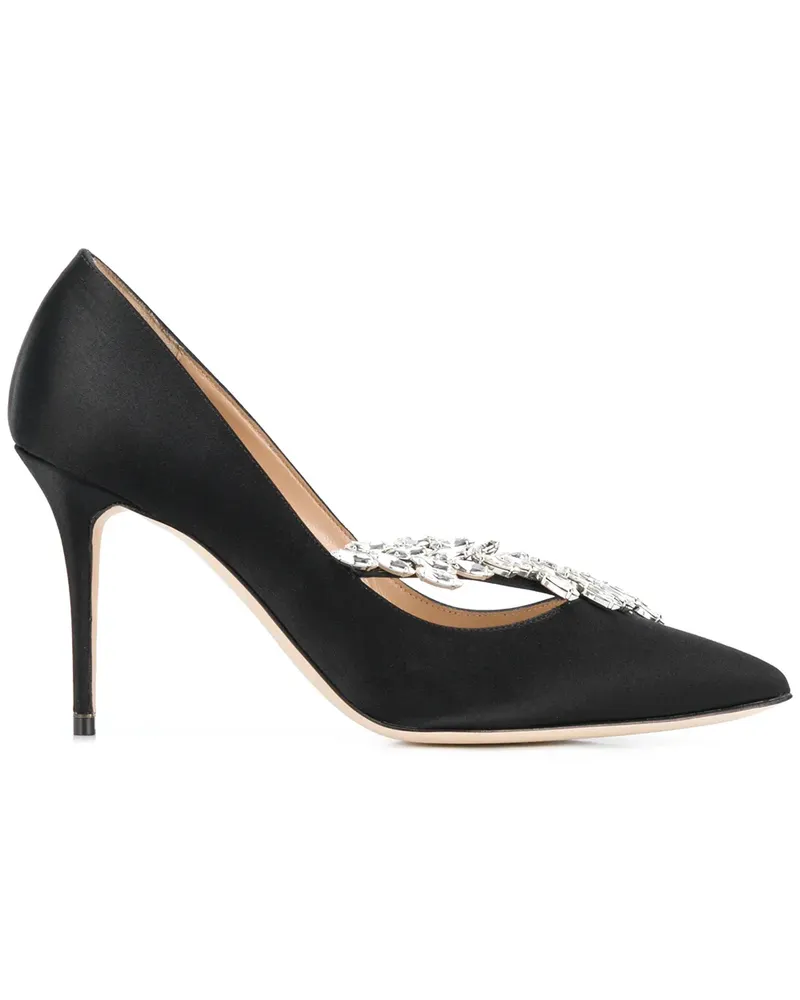 Manolo Blahnik Nadira' Satinpumps - Schwarz Schwarz
