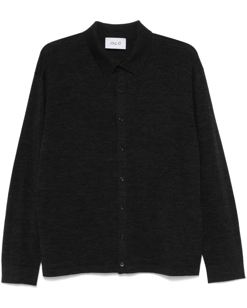 D4.0 Klassischer Cardigan - Grau Grau