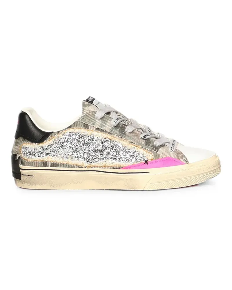 Crime Camouflage-Sneakers im Glitter-Look - Grau Grau
