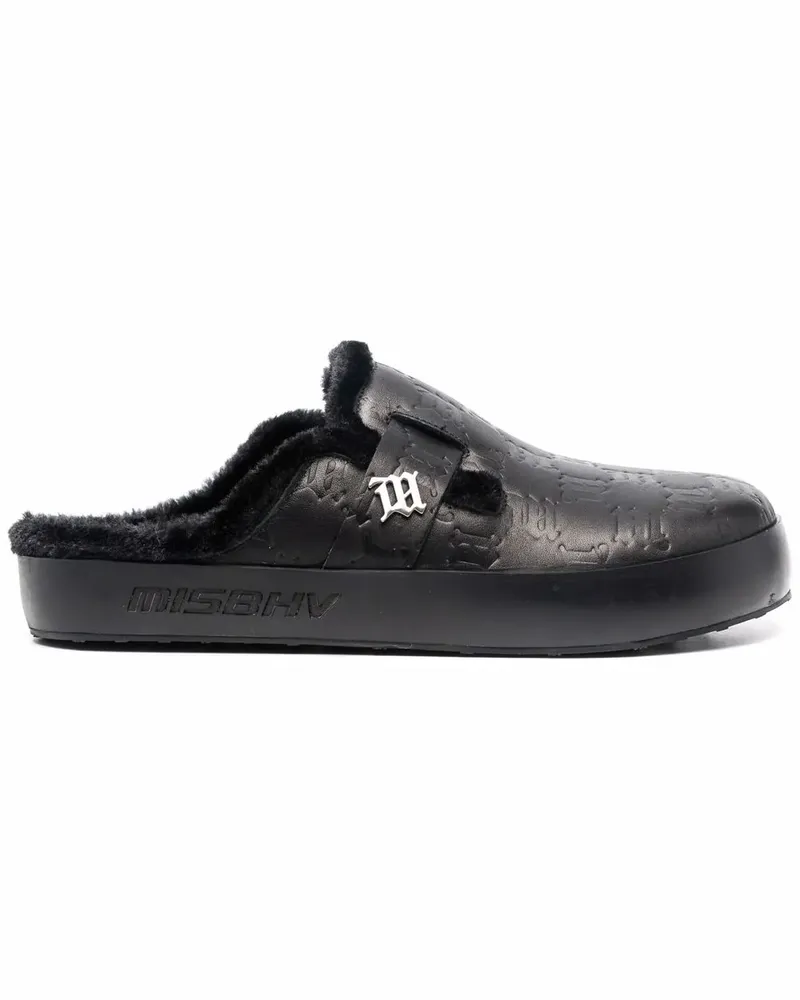 MISBHV Mules mit Monogramm - Schwarz Schwarz
