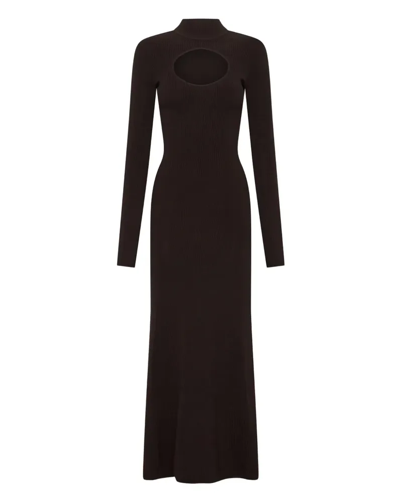 NICHOLAS Diantha Maxikleid mit Cut-Out - Braun Braun