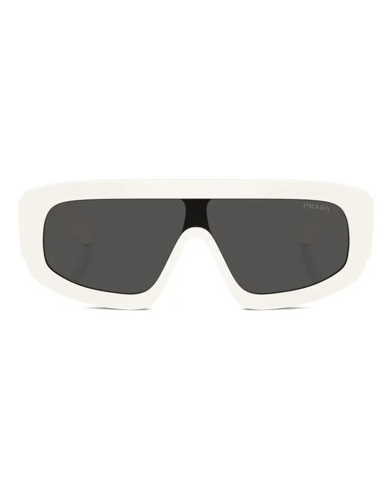 Prada Sonnenbrille mit Oversized-Gestell - Weiß Weiß
