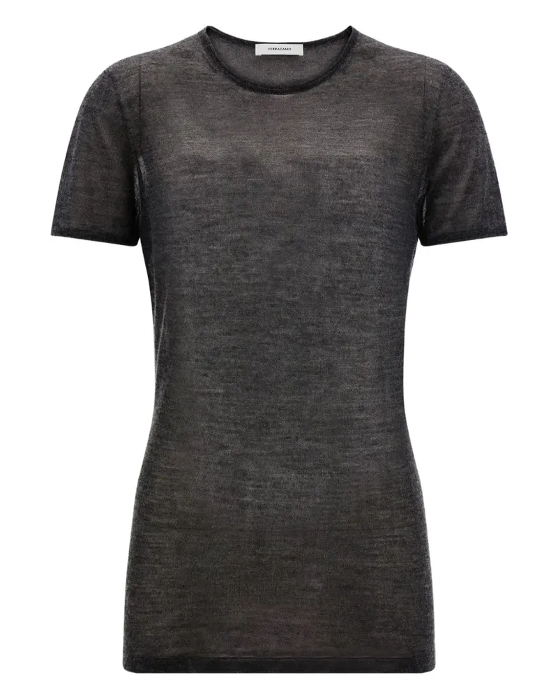 Ferragamo T-Shirt mit Rundhalsausschnitt - Grau Grau
