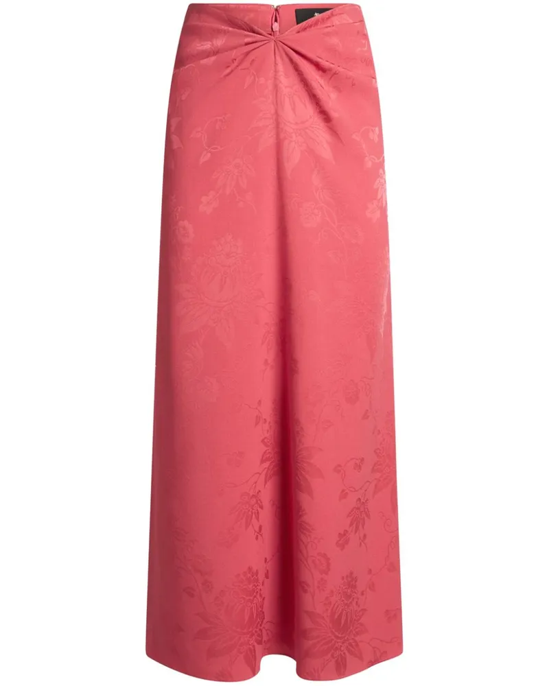 Etro Jacquard-Midirock mit Blumenmuster - Rosa Rosa