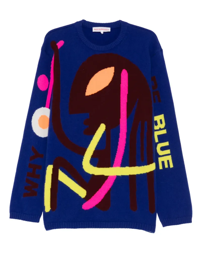 Walter van Beirendonck Why Be Blue Pullover mit rundem Ausschnitt - Blau Blau