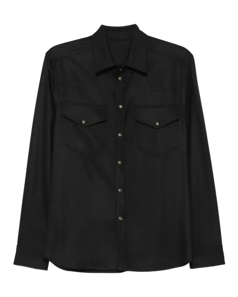 nine:inthe:morning Tobia Texas western-yoke button-up shirt - Schwarz Schwarz