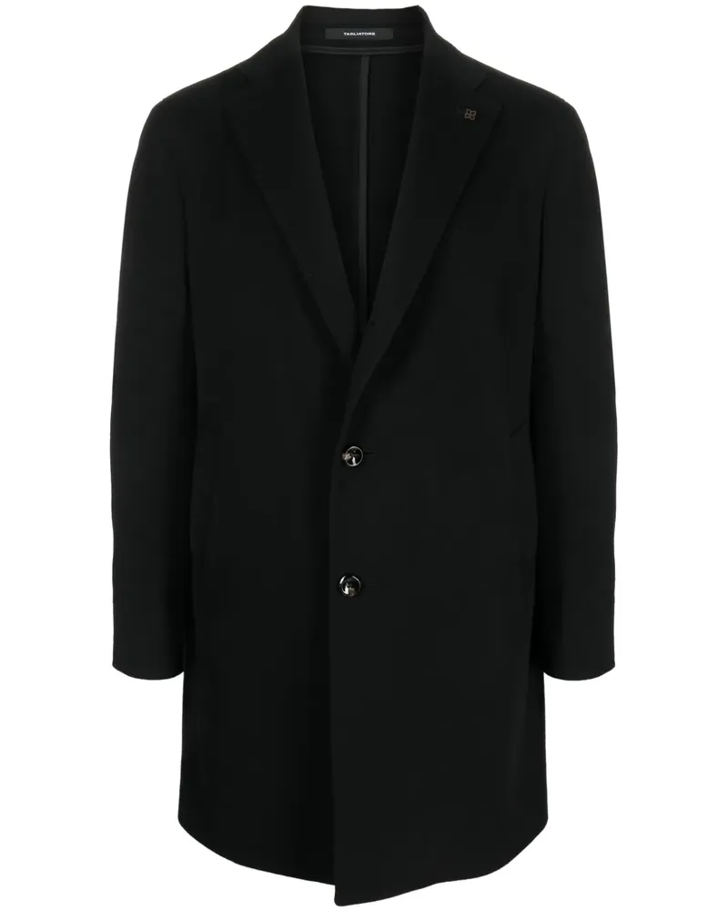 Tagliatore Mantel mit fallendem Revers - Schwarz Schwarz