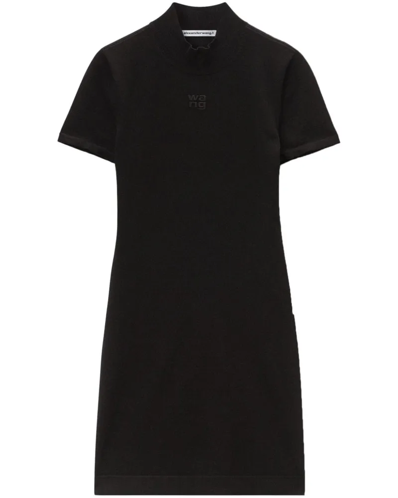 Alexander Wang Kleid mit Logo-Prägung - Schwarz Schwarz