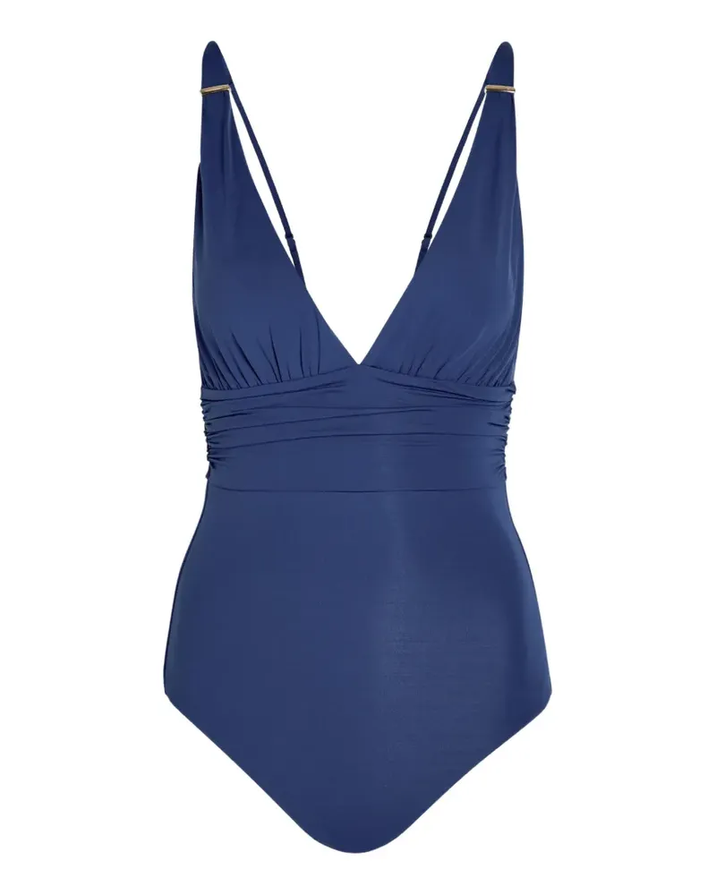 Melissa Odabash Panarea V-neck strap swimsuit - Blau Blau