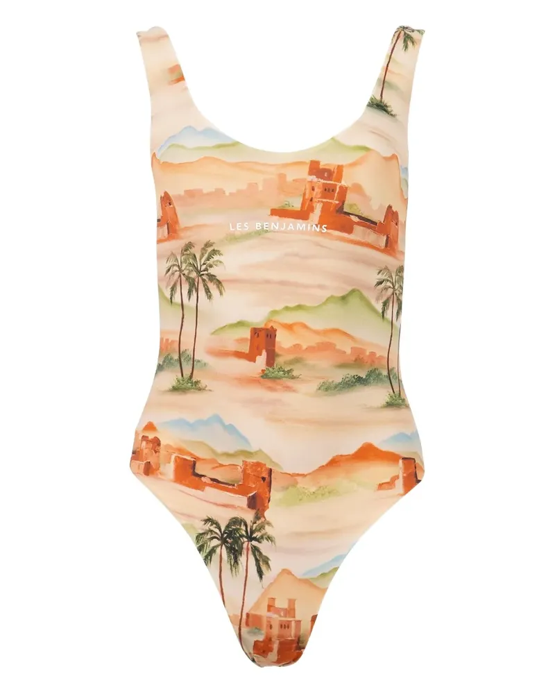 Les Benjamins printed swimsuit - Nude Nude