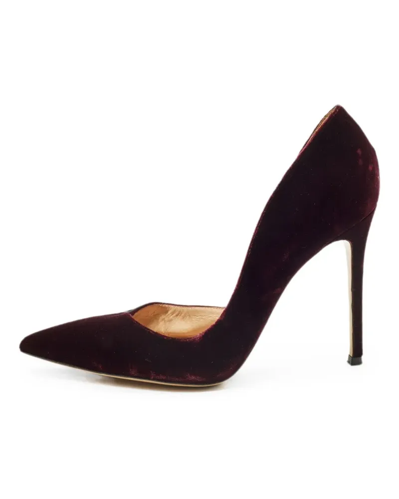 Gianvito Rossi d'Orsay suede pumps - Rot Rot