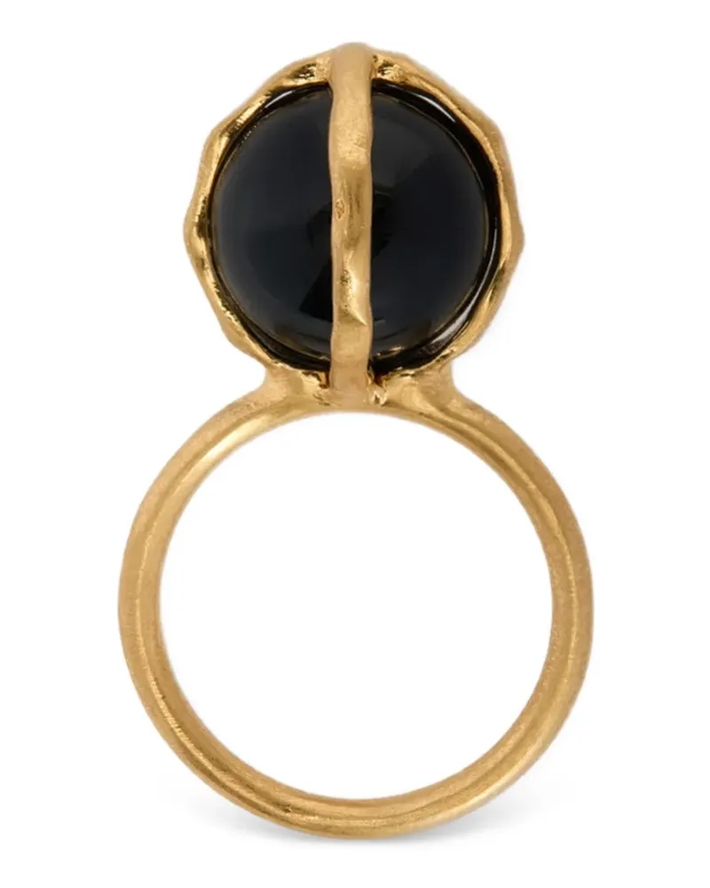 Jil Sander Handgefertigter Ring mit Onyx - Schwarz Schwarz