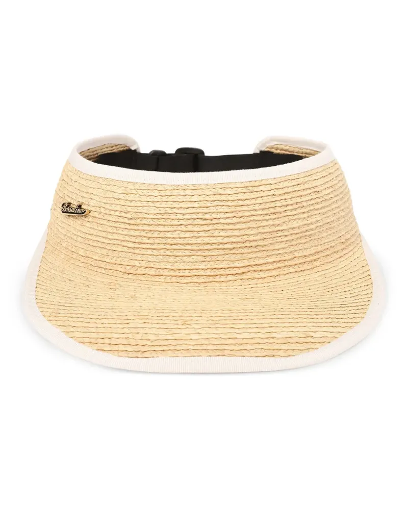 Borsalino Jenny woven straw visor - Nude Nude