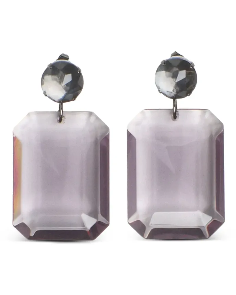 Fabiana Filippi Eckige Hängeohrringe - Violett Violett
