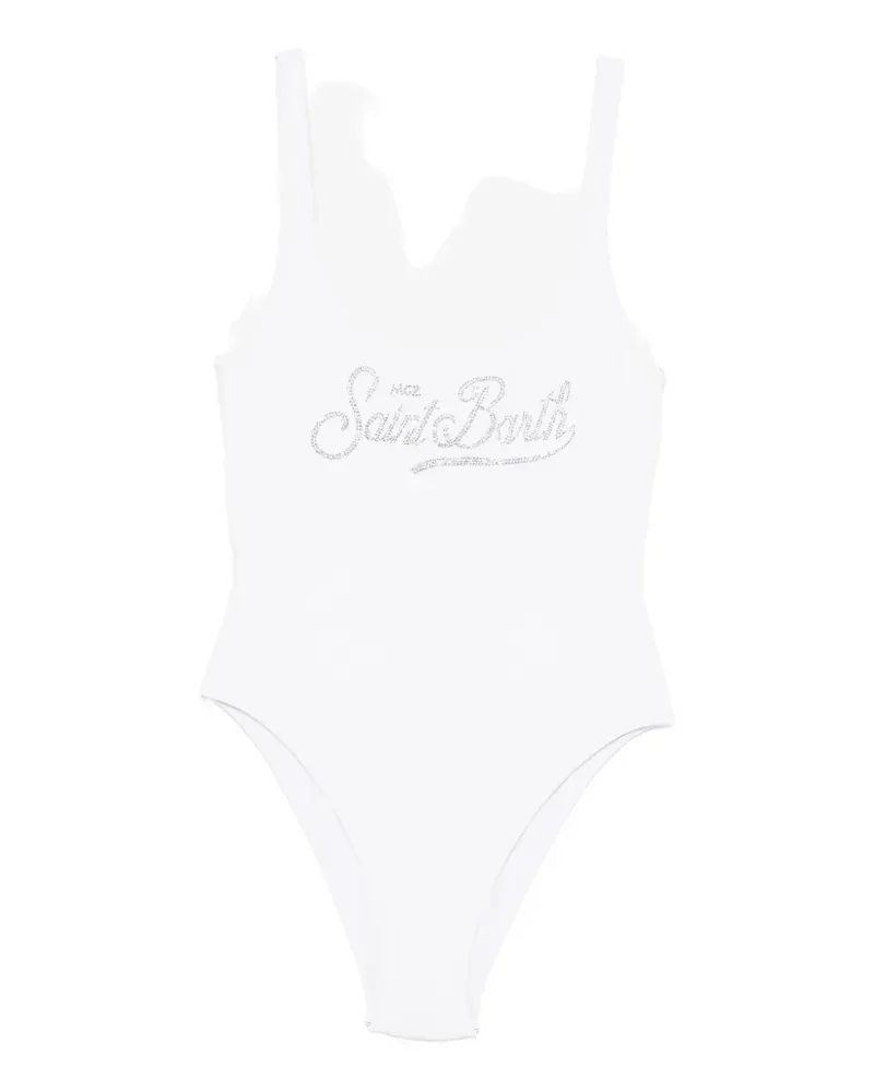 MC2 Saint Barth Lora logo swimsuit - Weiß Weiß