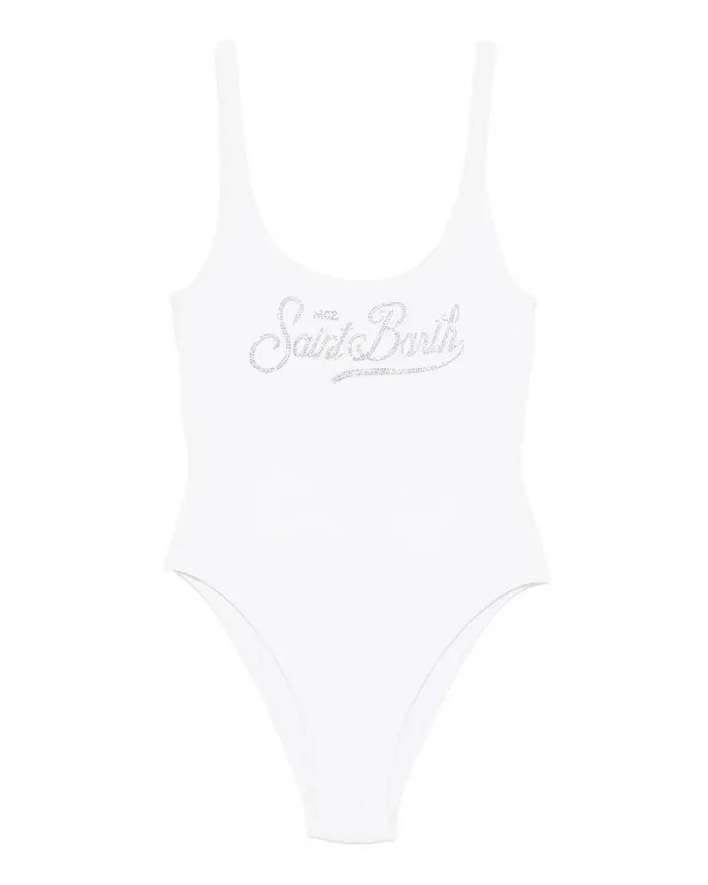 MC2 Saint Barth Lora logo swimsuit - Weiß Weiß