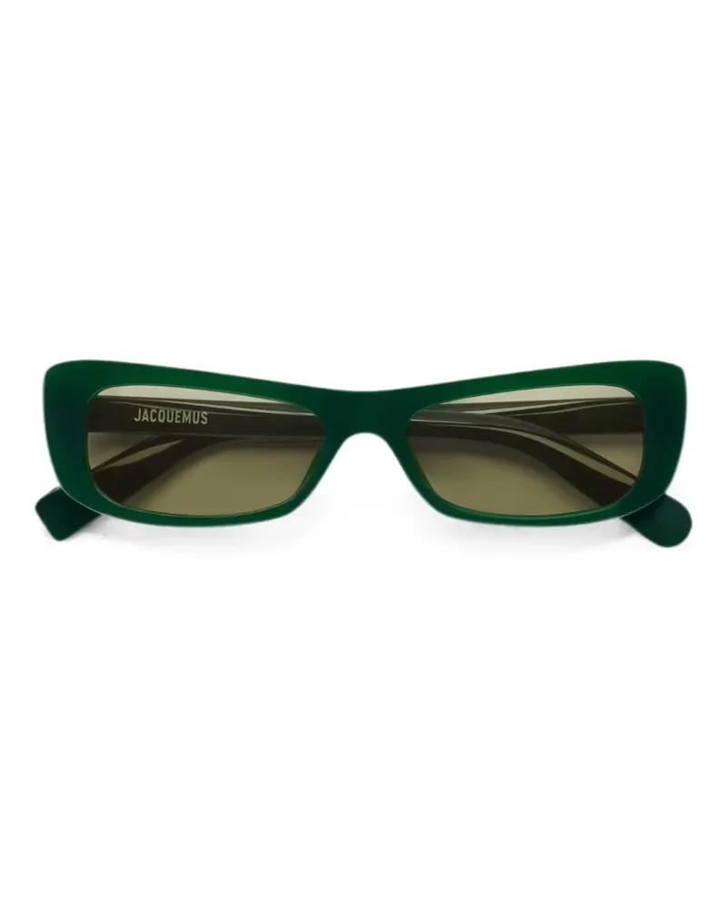 Jacquemus Sonnenbrille mit eckigem Gestell - Grün Grün
