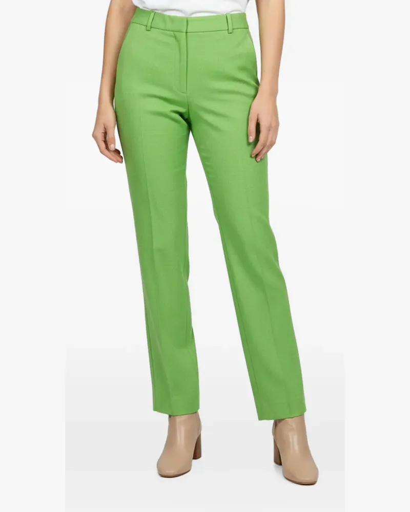 Victoria Beckham Geknöpfte Straight-Fit-Hose - Grün Grün