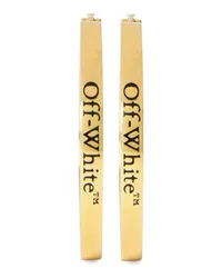 OFF-WHITE Creolen mit Logo Gold