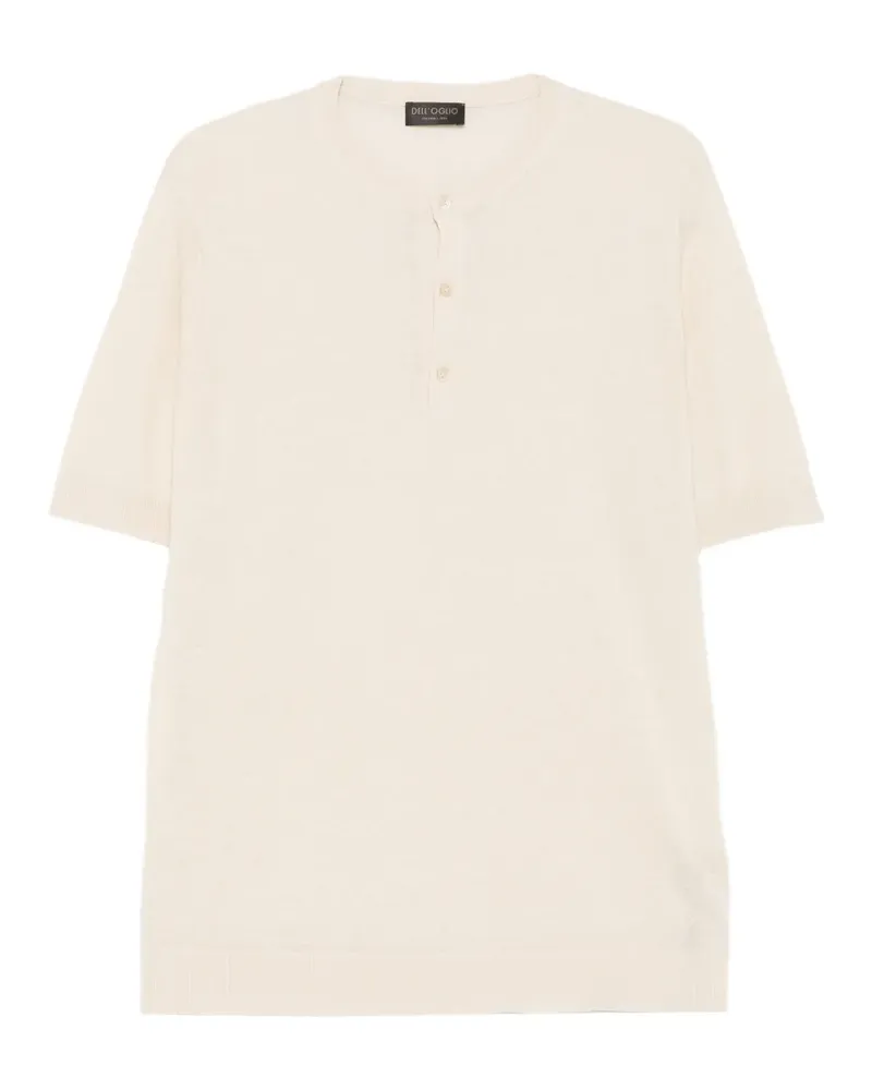 Dell'oglio knitted Henley T-shirt - Nude Nude