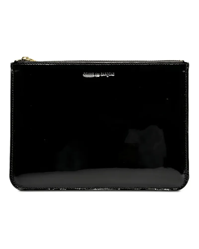 Comme des Garçons Portemonnaie in Lackoptik - Schwarz Schwarz
