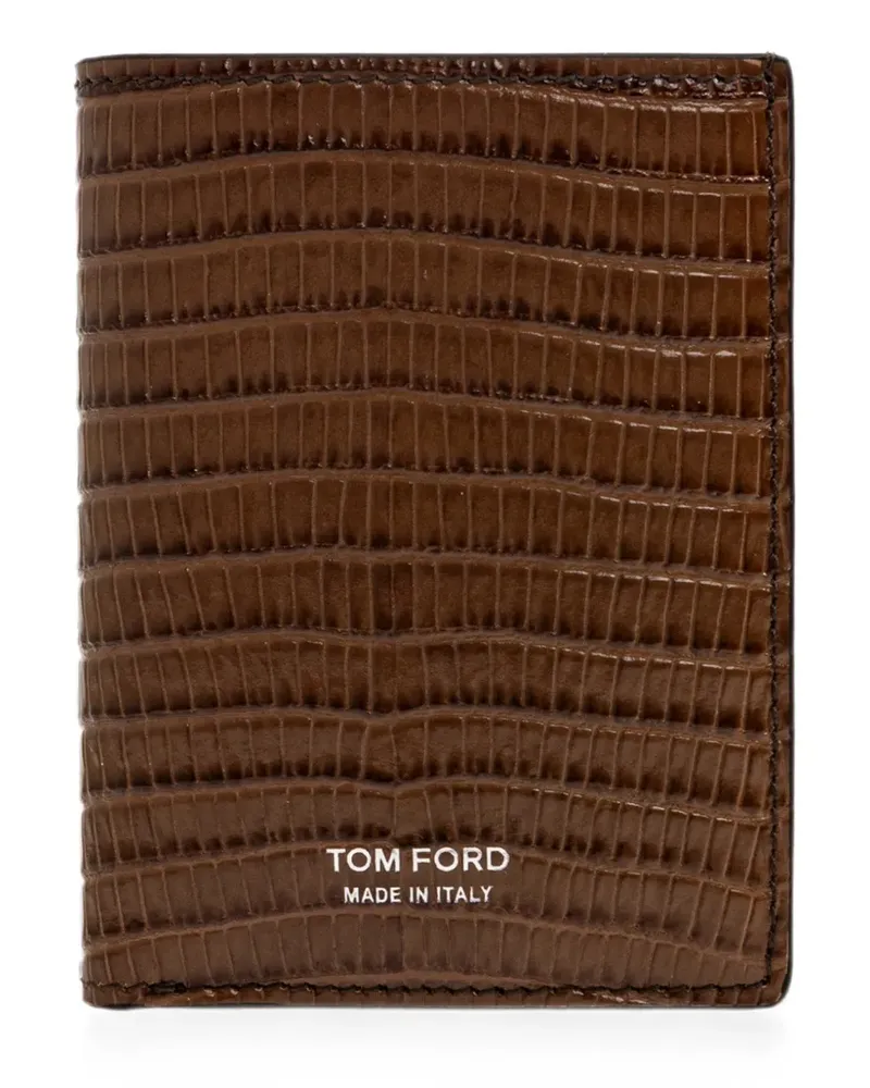 Tom Ford Portemonnaie mit Kroko-Optik - Braun Braun